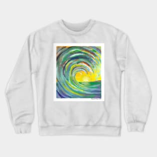 Ocean Wave Close Up Crewneck Sweatshirt